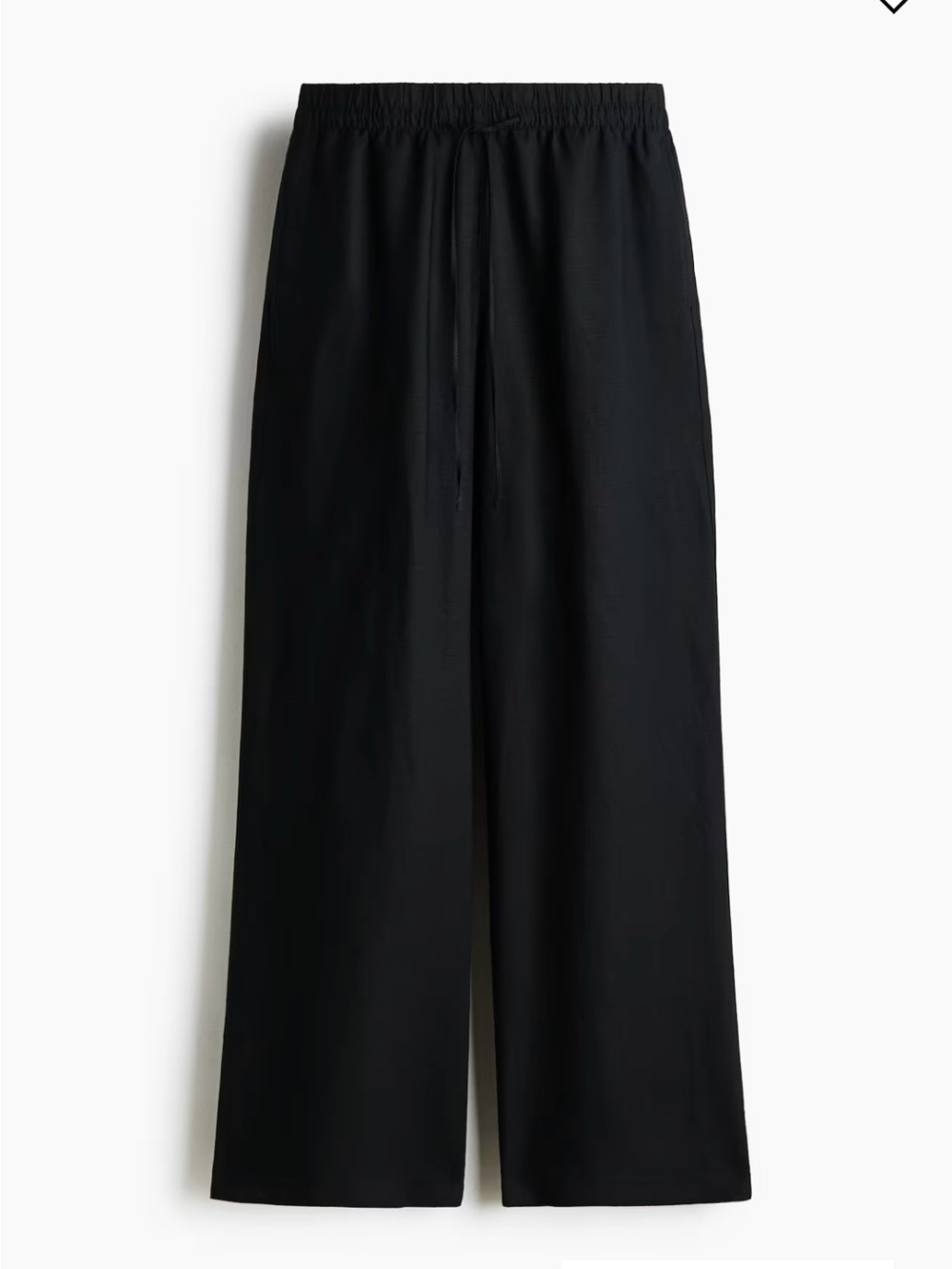 H&M Black Wide-Leg Drawstring Waist Pants